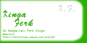 kinga ferk business card